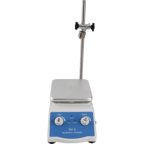 Agitateur magnétique 2000 ml, 300 à 2600 tr/min, à température constante, avec barreau magnétique, pour la recherche et l'expérimentation alimentaire, prise UE 100-240 V. (1/5)