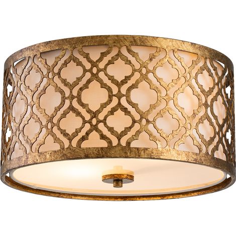 Elstead Arabella - Plafonnier à 2 Lumières Or, E27 (1/4)