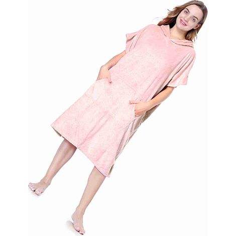 Peignoir de bain à séchage rapide, cape polaire, peignoir de surf et de plongée à capuche, serviette de bain, poncho de plage, peignoir d'intérieur chaud et coupe-vent pour hommes et femmes (1/4)