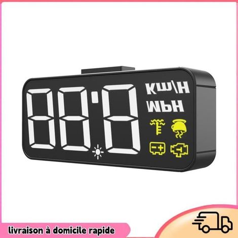 Dilwe H90S 3,7-Zoll Universal-Auto-Windschutzscheibenprojektor Head-up-Display Motorrad-Temperaturanzeige Schwarzes Gehäuse (1/4)