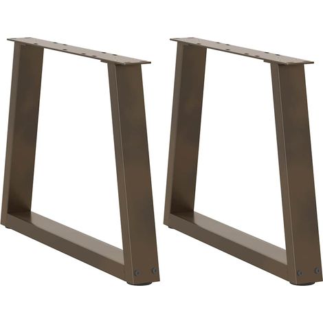 Couchtischbeine V-Form 2 Stück Naturstahl 50x(42-43,3) cm Stahl