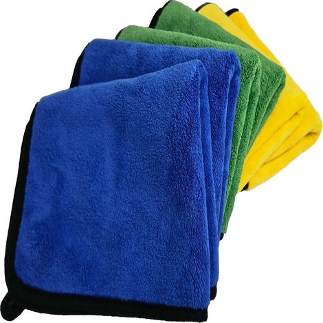 Lot de 6 Chiffons Microfibre Voiture. 820GSM. pour Entretien, lustrage, séchage et Nettoyage intérieur et extérieur Auto. Ultra-Absorbant, Anti-Rayure, Multi Usage, vitre, Cuisine (1/5)