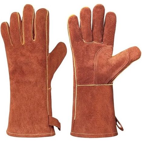 Guantes resistentes a altas temperaturas，guantes de soldadura，aislamiento térmico，protección contra quemaduras，soldadura eléctrica (1/5)