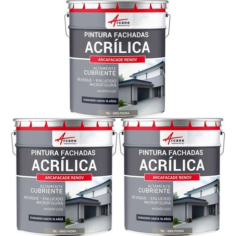 Pintura acrílica para exteriores, impermeable y duradera para fachadas exteriores - ARCAFAÇADE RENOV