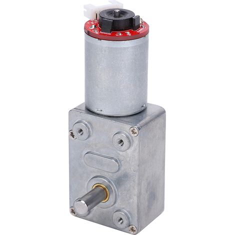 Moteur à Engrenage Réducteur à Vis Sans Fin Haute Torsion avec Encodeur Moteur DC 12V JGY371 400RPM (1/5)