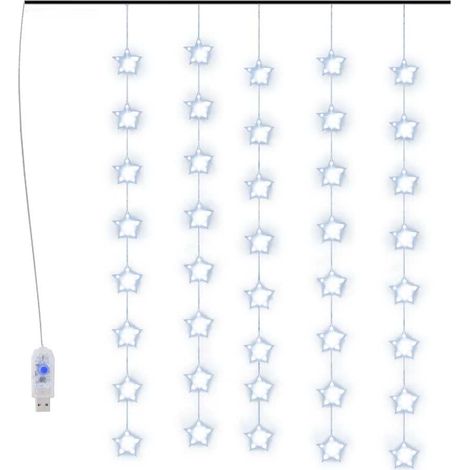 Guirlande lumineuse à étoiles LED 200 LED Bleu 8 fonctions CFW48774 (1/5)