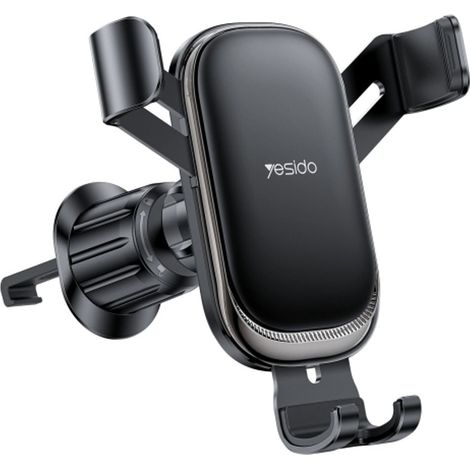 Soporte para teléfono Yesido con sensor de gravedad para rejilla de ventilación del coche - Negro