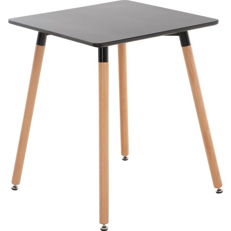 Mesa de cocina de diseño sencilla 60x60x70 cm en MDF negro 100005531