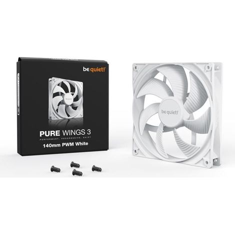 Ventilateur - be quiet - Pure Wings 3 PWM - 140 mm - Blanc - 1200 tr/min (1/3)