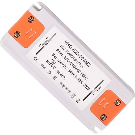 Transformateur d'alimentation LED - 20W, 12V DC, 1.67A - Tension constante pour les bandes LED et G4, MR11, MR16 Ampoules LED (1/2)
