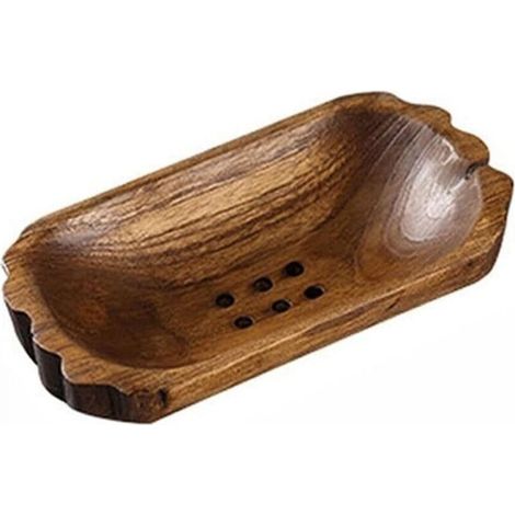 Wooden soap dish for shower, craft, bathtub, soap holder, storage tray, tray for sponges and washers (1/5)