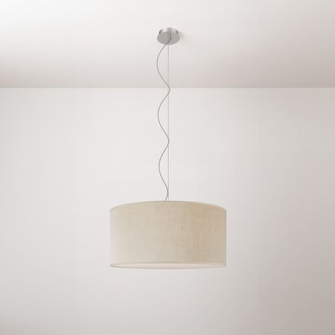 creative cables - Cilindro Medium Stoff-Hängeleuchte mit Schirm - Made in Italy (1/4)