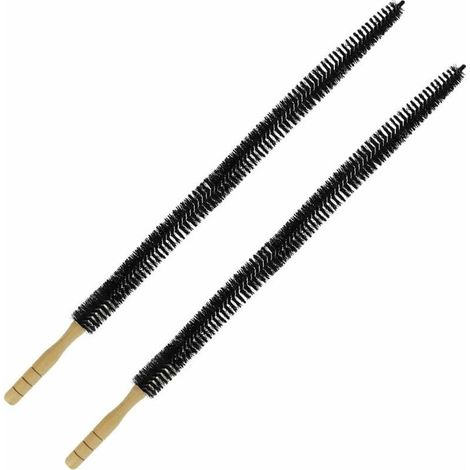 Lot de 2 Brosse radiateur Brosse de Nettoyage pour Radiateur 75 cm Longue et Flexible avec Manche en Bois Convient pour Radiateur et Sèche Linge (1/5)