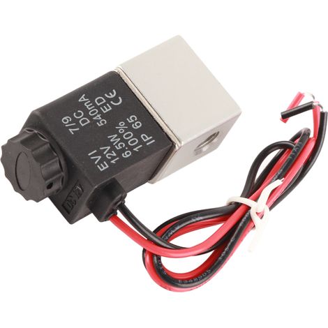 Électrovanne 2 voies 2 positions normalement ouverte stable durable DC12V, soupape électromagnétique fiable pour circuit fluide (1/5)