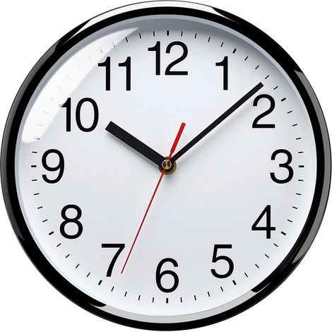 Horloge Murale, 25cm Horloge Murale Décorative de Qualité, Mécanisme Silencieux à Quartz, pour Maison/Cuisine/Bureau/École (Blanc) (1/5)