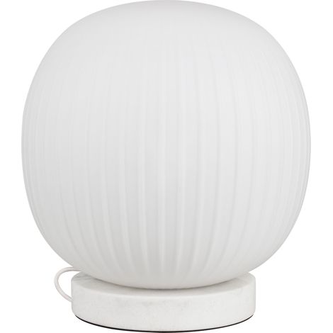 OSRAM OSRAM DECOR Lanterne en verre Lampe de table E27, 310mm, Blanc, Marbre/Métal/Verre, Câble textile
