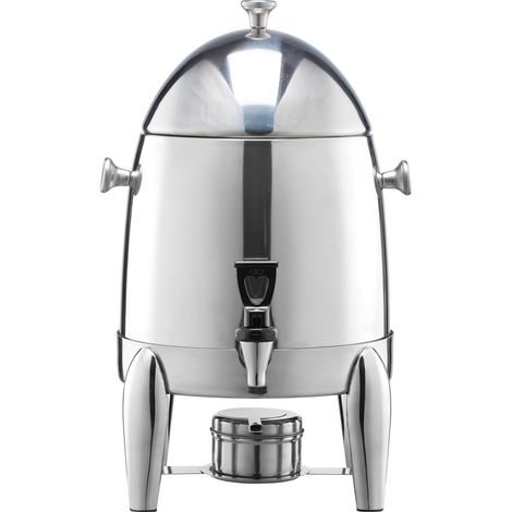 Mophorn Getränkespender für Heiß- und Kaltgetränke (12 L) aus Edelstahl mit Alkoholbrenner, tropffreier Zapfhahn für Kaffee, Tee und heißes Wasser – ideal für Gastronomie, Veranstaltungen und Feiern