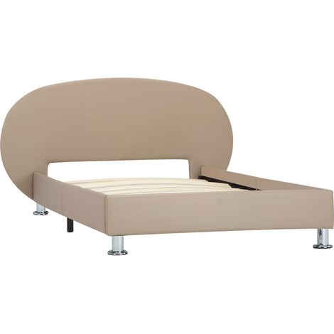 Bettgestell Cappuccino-Braun Kunstleder 100x200 cm vidaXL