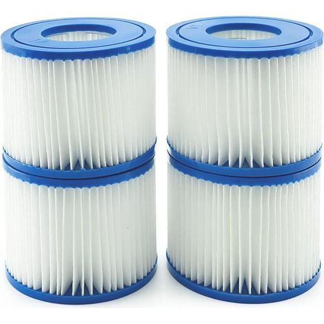 Lot de 4 Filtre VI Cartouche pour Bestway Spa, Cartouches Filtrantes Rechange pour Miami Vegas Monaco BW58323, pour Bestway 58239 (4 pièces) (1/5)
