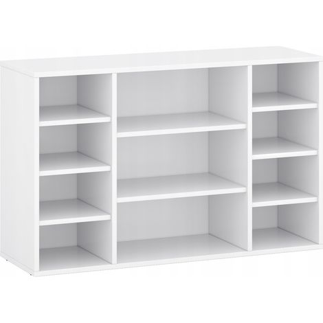 Estantería para salón, estantes para zapatos y libros, color blanco. (1/3)