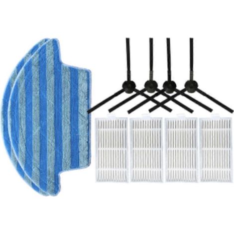 Balai franges microfibre + brosse latérale + filtre HEPA pour aspirateur V55 Pro, lot de remplacement, accessoires compatibles nettoyage sol, pièces détachées efficaces. (1/5)