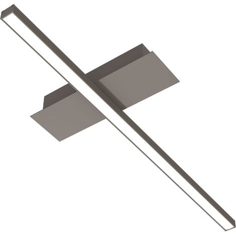 LUMICOM SPLINT 1X Plafoniera, STRIP LED, 8.5W/m, 4000K, metallo, tortora lucido, L50cm (1/2)