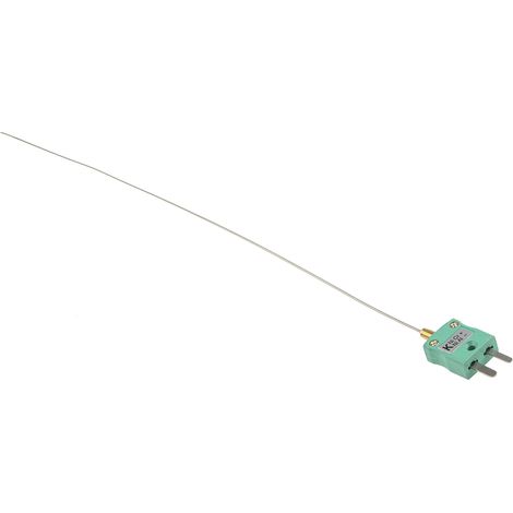 Thermocouple type K Ø 1mm, L 250mm, +750°C max à Fiche mâle miniature ( Prix pour 1 ) (1/4)