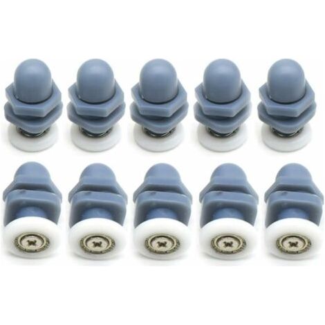 Confezione da 10 rulli per porta doccia, 20 mm (1/2)