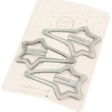 Lot de 3 pinces à cheveux en forme de cœur, faites main, pour frange - 6 étoiles (1/5)