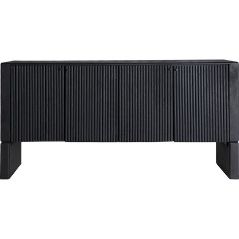 Buffet contemporain en bois de manguier noir élégant et raffiné - Noir bois de manguier profond (1/5)