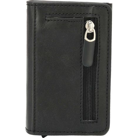 Portefeuille porte-cartes antivol noir x60, étui à cartes de crédit portable pour hommes et femmes, organisateur de cartes professionnel (1/5)