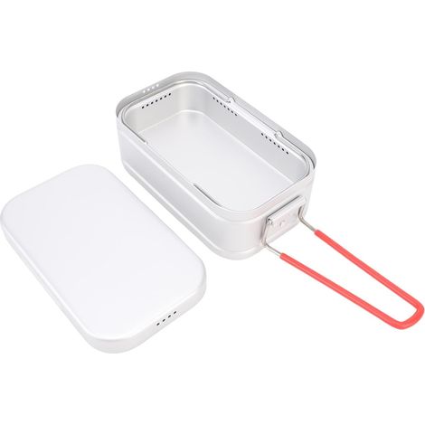 Camping Lunch Box, Aluminum Alloy Lunch Container, Portable Camping Lunch Box with Insulated Design for Hiking, Fishing, Picnics (1/5)