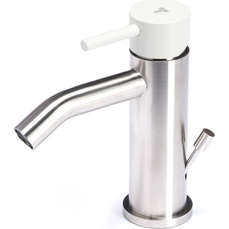 Rubinetto Miscelatore Monocomando Bidet in Acciaio Inox Maniglia Perla (1/2)