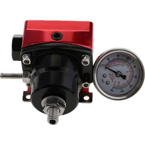 Régulateur de pression de carburant réglable rouge 160 PSI Kit de manomètre de haute qualité (1/5)