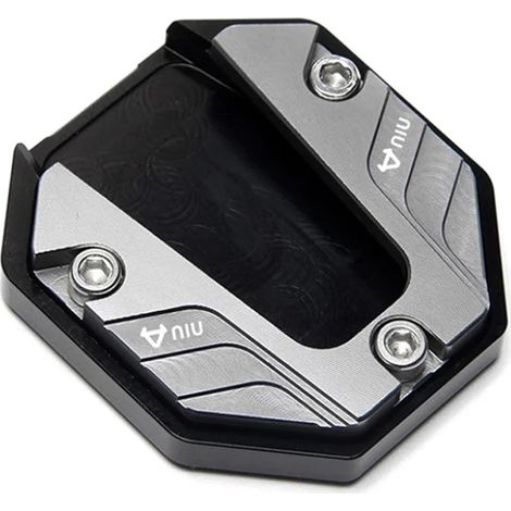 (Argent) Extenseur de tarte de pata de cabra pour motocicleta, almohadilla de pie de extension con placa de support de destornillador, accesorios de motocicleta maxpower (1/4)