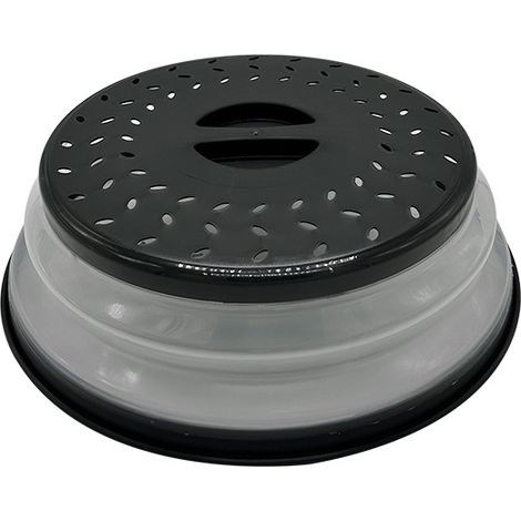BEBUSINGOTO 1 Pièce Cloche Micro Ondes-sans BPA -Couvercle Micro-Ondes 3en1-Cloche pour Micro Onde Retractable Anti Vapeur et Fonction Passoire-Accessoire Lave Vaisselle (1/5)