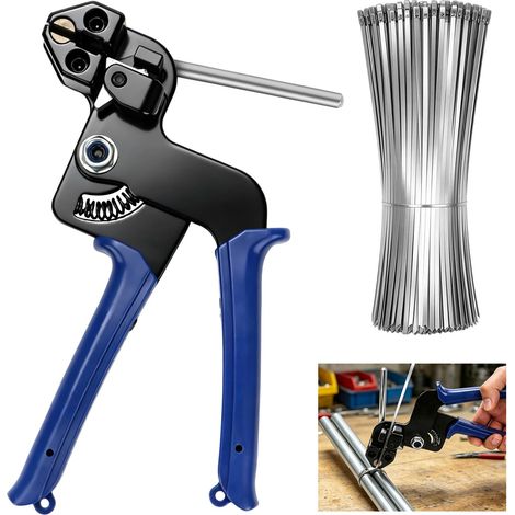 Kit pince à colliers de serrage, 100 pièces acier inox 4,6x300mm (1/5)