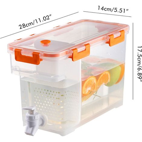 Distributeur de boissons en plastique de 3,5 L avec robinet, idéal pour les jus glacés, les fêtes et une utilisation quotidienne. (1/5)
