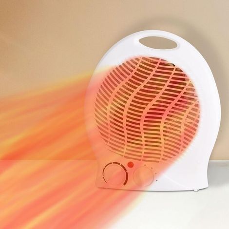 Radiateur Électrique - 1 Pièce - 2000 W - Thermostat Réglable - Protection Contre la Surchauffe et le Bascullement - Pour Intérieur (1/4)