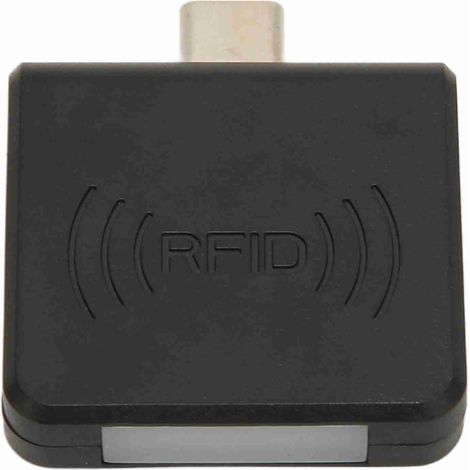 Lecteur de cartes RFID pour téléphone portable, interface Type C, 125 kHz, noir (1/4)