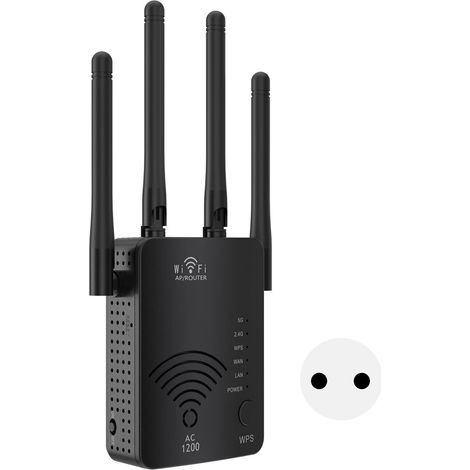 Routeur sans fil double bande 5G 1200M, Signal Stable, 300 Mbps, haute vitesse, 4 Modes pour ordinateur et téléphone, prise ue 100 à 240V (1/5)
