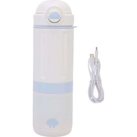 Bouilloire électrique de voyage Portable et Rechargeable en acier inoxydable 316, tasse chauffante pour voiture, bouteille d'eau à ébullition rapide de 500ML