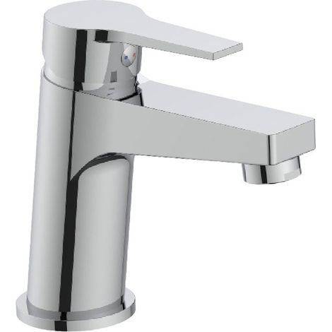 Rubinetto lavabo cromato con leva in metallo - Serie Hellis (1/3)