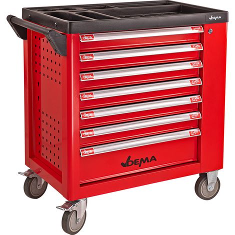Werkstattwagen Nelson Werkzeugwagen Werkzeugtrolley Rollwagen Schubladen 7tlg (1/5)