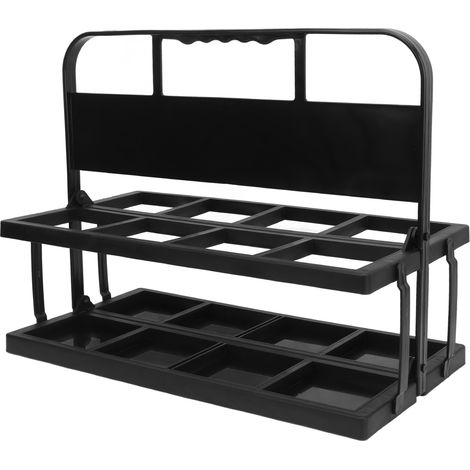 Porte-bouteille pliable à 8 trous pour le sport, panier pliable pour athlètes, noir (1/5)