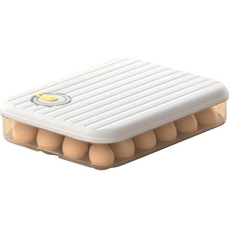 Boîte à œufs pour réfrigérateur, range-œufs en plastique transparent, boîte de conservation et rangement (1/5)