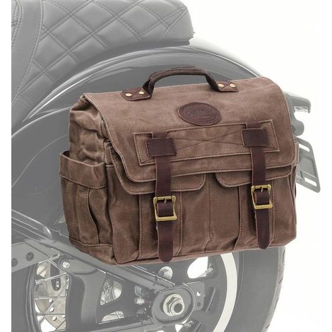 Borsa Laterale per Moto in Canvas con Sacco Interno CV1 Marrone