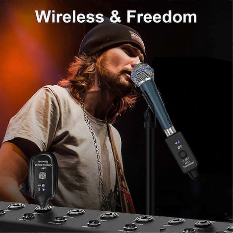 Adaptateur convertisseur de microphone sans fil : émetteur et récepteur A811 pour microphones dynamiques filaires vers sans fil (1/5)
