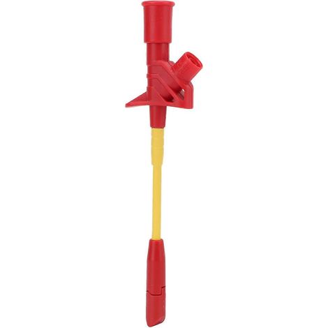 Prüfhaken-Multimeter-Mini-Greifer, Edelstahlsonde für Autoreparaturen, 4-mm-Steckschlüssel J.30019Rot