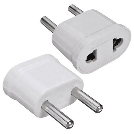 Adaptador de Enchufe de EEUU a Enchufe Europeo 2 Blanco (1/4)